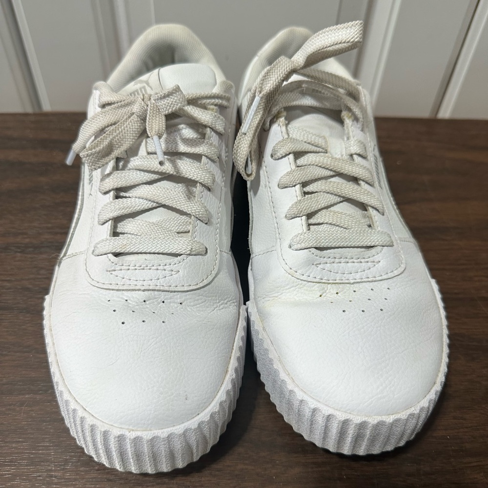 Puma Carina 2 White Lace Up Sneakers